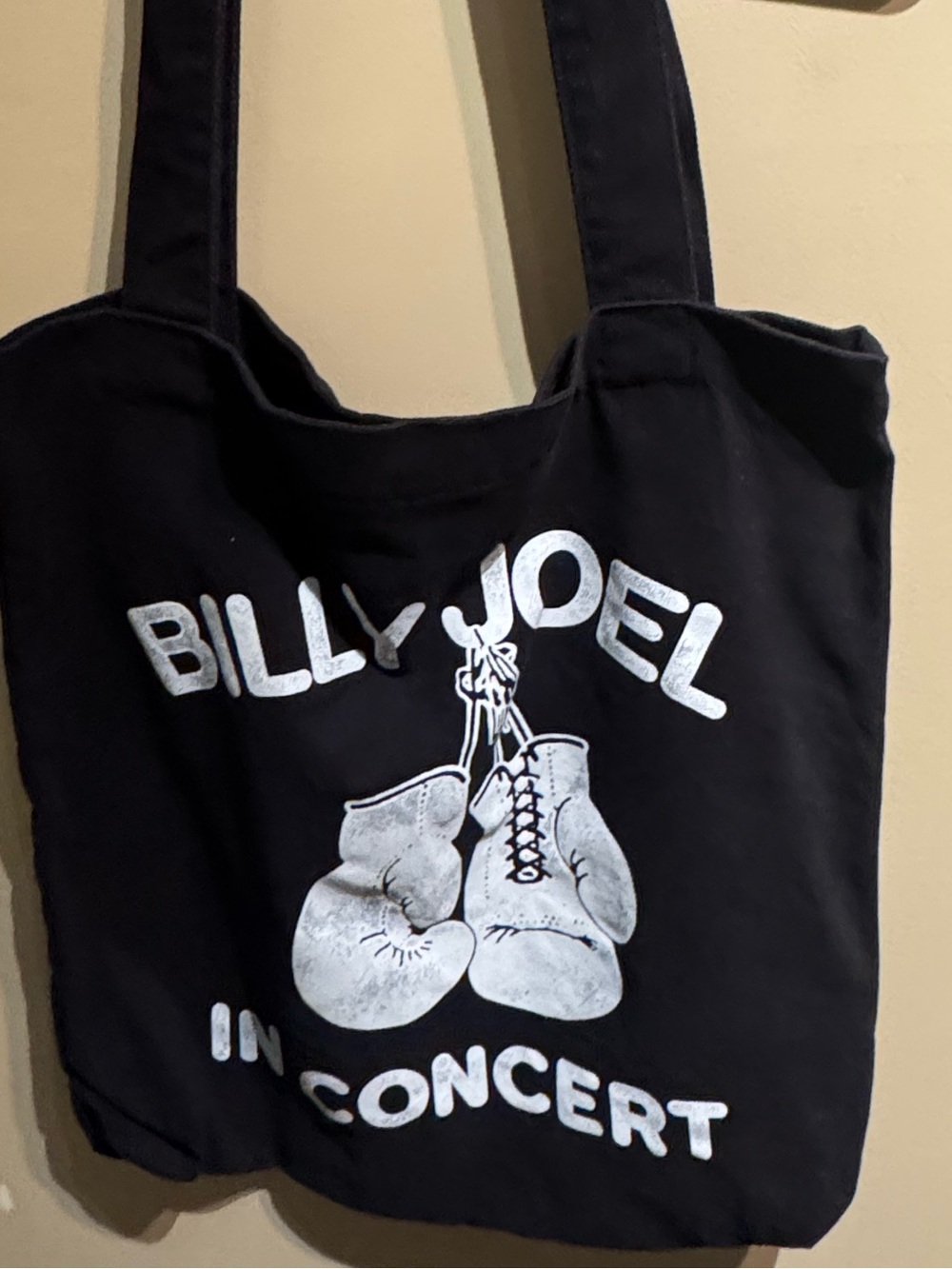 Billy Joel Official In Concert Boxing Gloves Black Canvas Tote Bag EUC
